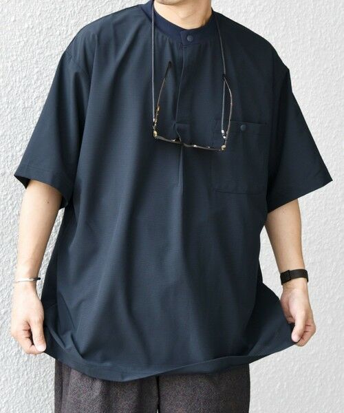 SHIPS / シップス Tシャツ | SHIPS any:〈洗濯機可能〉メッシュ ヘンリーネック ポケット Tシャツ◇ | 詳細17