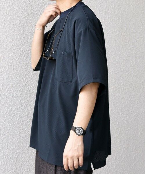 SHIPS / シップス Tシャツ | SHIPS any:〈洗濯機可能〉メッシュ ヘンリーネック ポケット Tシャツ◇ | 詳細18