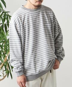 SHIPS / シップス Tシャツ | SHIPS any: ソリッド / ボーダー スウェットライク Tシャツ (ロンT)◇