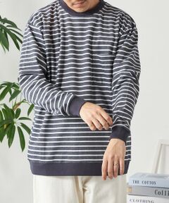 SHIPS / シップス Tシャツ | SHIPS any: ソリッド / ボーダー スウェットライク Tシャツ (ロンT)◇