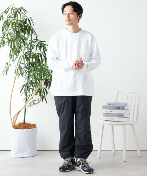 SHIPS / シップス Tシャツ | SHIPS any: ソリッド / ボーダー スウェットライク Tシャツ (ロンT)◇ | 詳細1