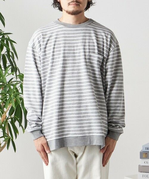 SHIPS / シップス Tシャツ | SHIPS any: ソリッド / ボーダー スウェットライク Tシャツ (ロンT)◇ | 詳細18