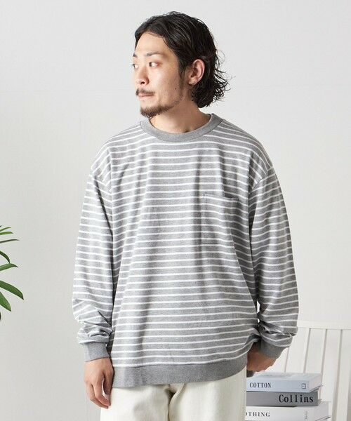 SHIPS / シップス Tシャツ | SHIPS any: ソリッド / ボーダー スウェットライク Tシャツ (ロンT)◇ | 詳細22