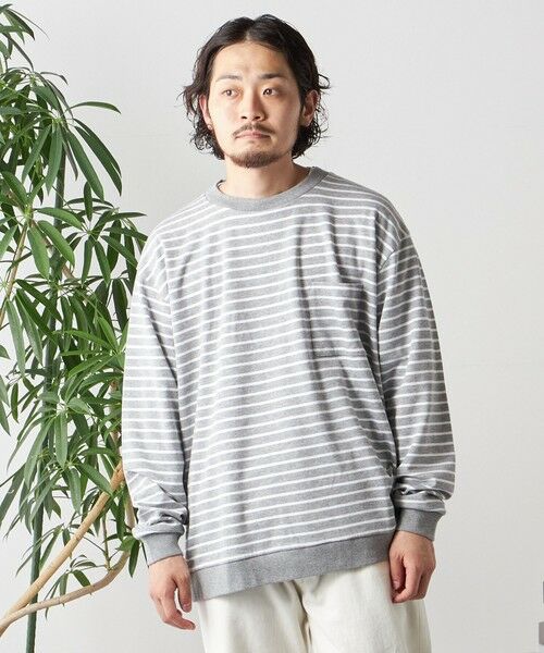 SHIPS / シップス Tシャツ | SHIPS any: ソリッド / ボーダー スウェットライク Tシャツ (ロンT)◇ | 詳細23