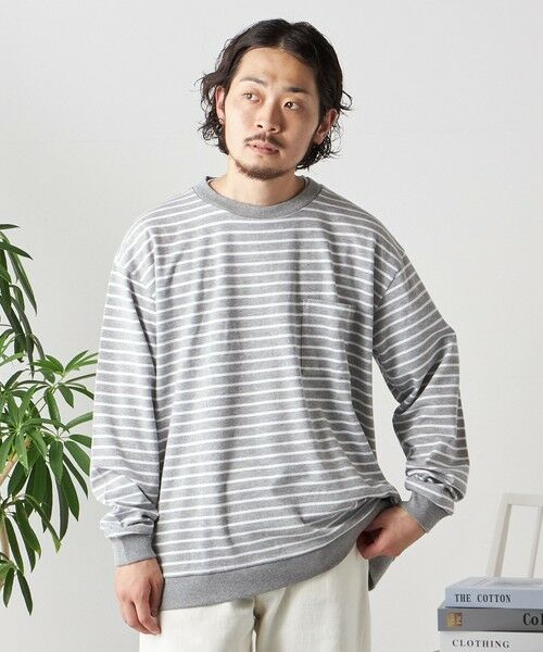 SHIPS / シップス Tシャツ | SHIPS any: ソリッド / ボーダー スウェットライク Tシャツ (ロンT)◇ | 詳細24