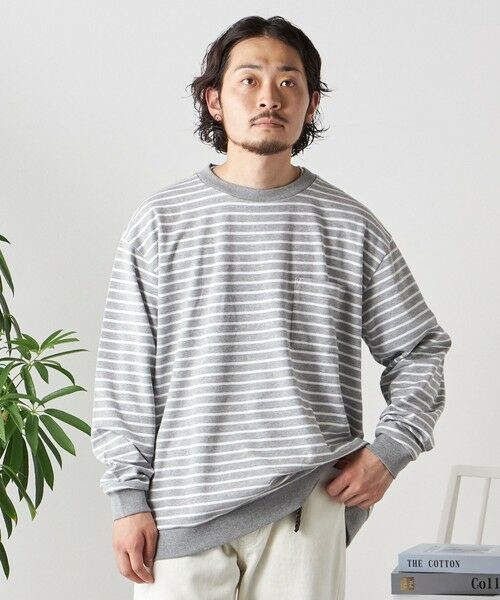 SHIPS / シップス Tシャツ | SHIPS any: ソリッド / ボーダー スウェットライク Tシャツ (ロンT)◇ | 詳細25