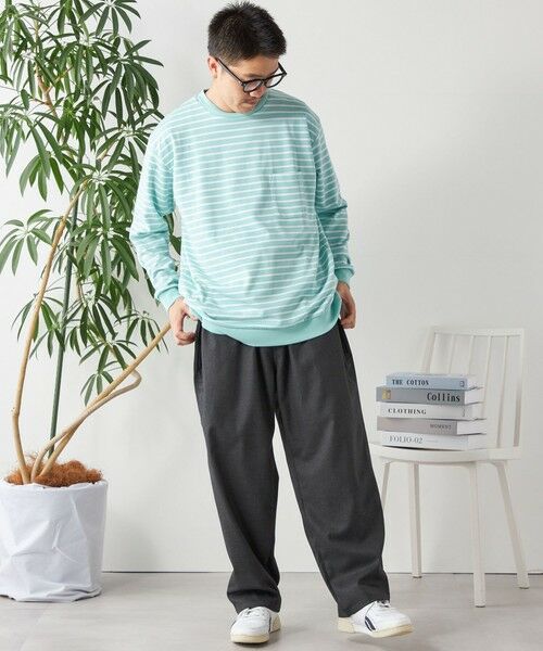 SHIPS / シップス Tシャツ | SHIPS any: ソリッド / ボーダー スウェットライク Tシャツ (ロンT)◇ | 詳細28