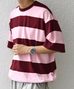SHIPS / シップス Tシャツ | SHIPS any: ワイド カラー ボーダー スピンドル Tシャツ◇