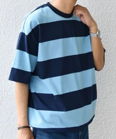 SHIPS / シップス Tシャツ | SHIPS any: ワイド カラー ボーダー スピンドル Tシャツ◇