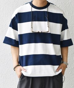SHIPS / シップス Tシャツ | SHIPS any: ワイド カラー ボーダー スピンドル Tシャツ◇