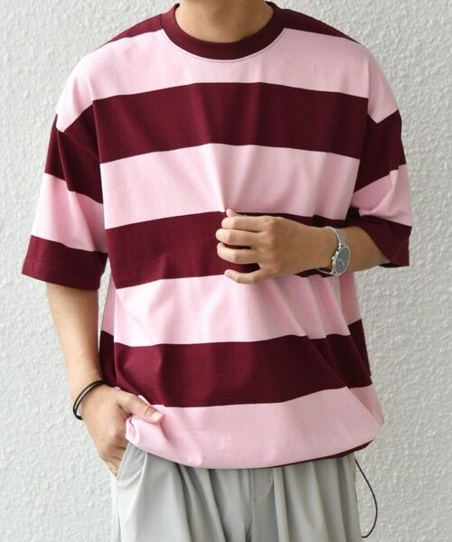 SHIPS / シップス Tシャツ | SHIPS any: ワイド カラー ボーダー スピンドル Tシャツ◇ | 詳細10