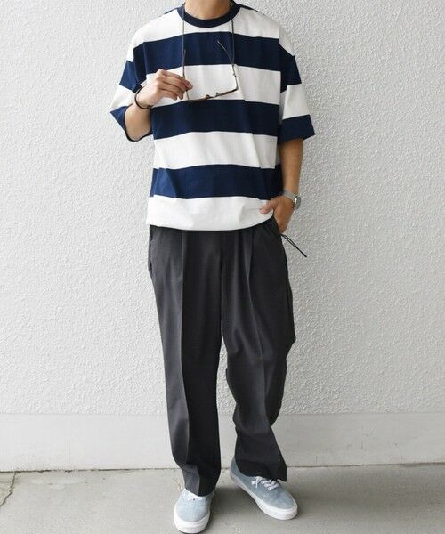 SHIPS / シップス Tシャツ | SHIPS any: ワイド カラー ボーダー スピンドル Tシャツ◇ | 詳細22