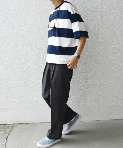 SHIPS / シップス Tシャツ | SHIPS any: ワイド カラー ボーダー スピンドル Tシャツ◇ | 詳細23