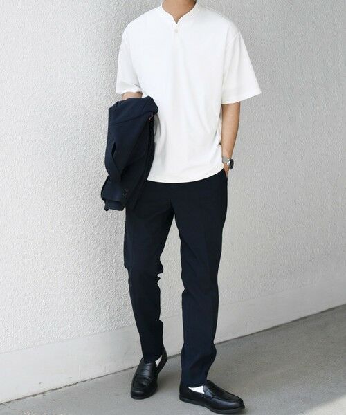 SHIPS / シップス Tシャツ | SHIPS any:〈接触冷感・遮熱・UVカット機能等〉サマーファンクション 鹿の子 ヘンリーネック Tシャツ◇ | 詳細1