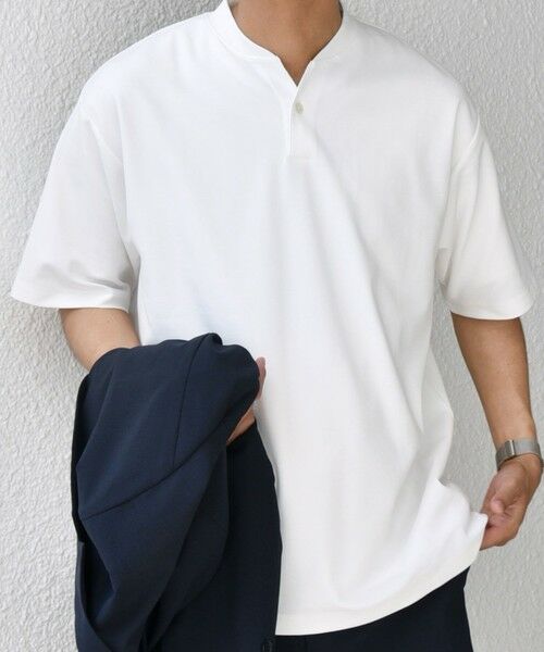 SHIPS / シップス Tシャツ | SHIPS any:〈接触冷感・遮熱・UVカット機能等〉サマーファンクション 鹿の子 ヘンリーネック Tシャツ◇ | 詳細3