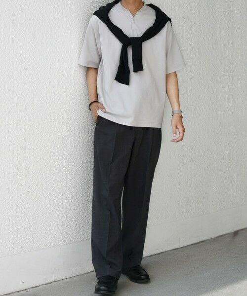 SHIPS / シップス Tシャツ | SHIPS any:〈接触冷感・遮熱・UVカット機能等〉サマーファンクション 鹿の子 ヘンリーネック Tシャツ◇ | 詳細8