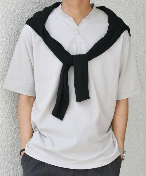 SHIPS / シップス Tシャツ | SHIPS any:〈接触冷感・遮熱・UVカット機能等〉サマーファンクション 鹿の子 ヘンリーネック Tシャツ◇ | 詳細10