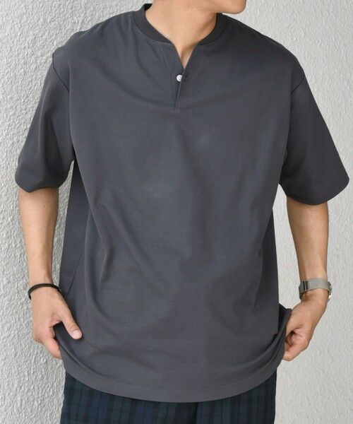 SHIPS / シップス Tシャツ | SHIPS any:〈接触冷感・遮熱・UVカット機能等〉サマーファンクション 鹿の子 ヘンリーネック Tシャツ◇ | 詳細22