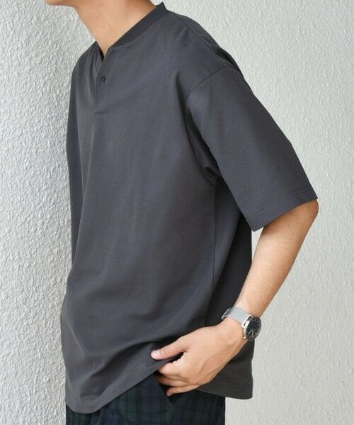 SHIPS / シップス Tシャツ | SHIPS any:〈接触冷感・遮熱・UVカット機能等〉サマーファンクション 鹿の子 ヘンリーネック Tシャツ◇ | 詳細23