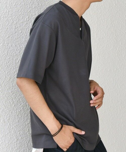 SHIPS / シップス Tシャツ | SHIPS any:〈接触冷感・遮熱・UVカット機能等〉サマーファンクション 鹿の子 ヘンリーネック Tシャツ◇ | 詳細24