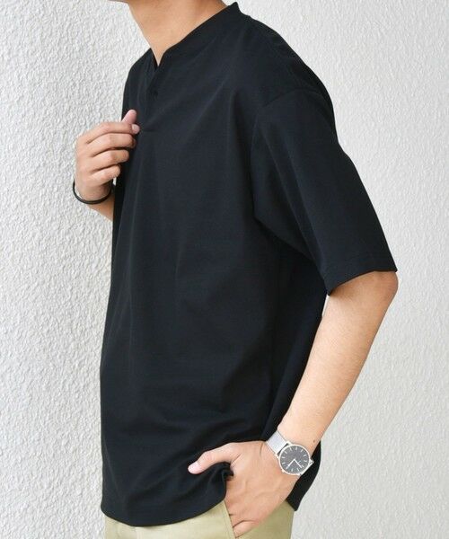 SHIPS / シップス Tシャツ | SHIPS any:〈接触冷感・遮熱・UVカット機能等〉サマーファンクション 鹿の子 ヘンリーネック Tシャツ◇ | 詳細30