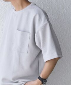 SHIPS / シップス Tシャツ | SHIPS any: 〈洗濯機可能〉フクレ ジャカード リラックス ポケット Tシャツ◇