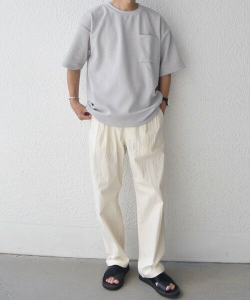 SHIPS / シップス Tシャツ | SHIPS any: 〈洗濯機可能〉フクレ ジャカード リラックス ポケット Tシャツ◇ | 詳細1