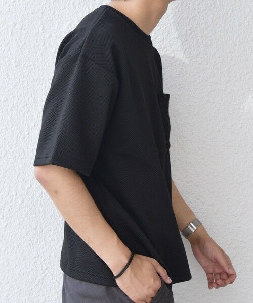 SHIPS / シップス Tシャツ | SHIPS any: 〈洗濯機可能〉フクレ ジャカード リラックス ポケット Tシャツ◇ | 詳細12