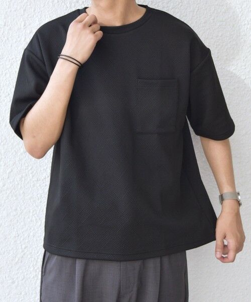 SHIPS / シップス Tシャツ | SHIPS any: 〈洗濯機可能〉フクレ ジャカード リラックス ポケット Tシャツ◇ | 詳細10