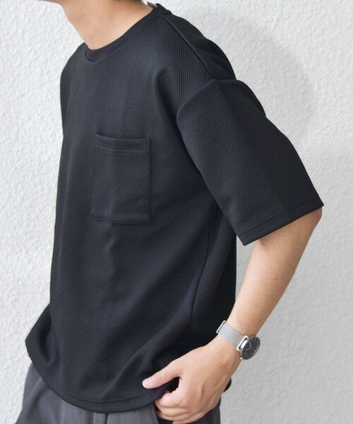 SHIPS / シップス Tシャツ | SHIPS any: 〈洗濯機可能〉フクレ ジャカード リラックス ポケット Tシャツ◇ | 詳細11