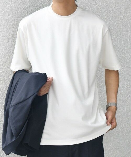 SHIPS / シップス Tシャツ | SHIPS any: JAPAN MADE クリアベアスムース スロープネック ジャケット Tシャツ | 詳細3