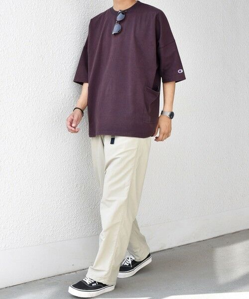 SHIPS / シップス Tシャツ | 【SHIPS any別注】Champion: ブリーチ ドルマン キャンプポケット Tシャツ◇ | 詳細9