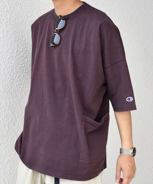 SHIPS / シップス Tシャツ | 【SHIPS any別注】Champion: ブリーチ ドルマン キャンプポケット Tシャツ◇ | 詳細11