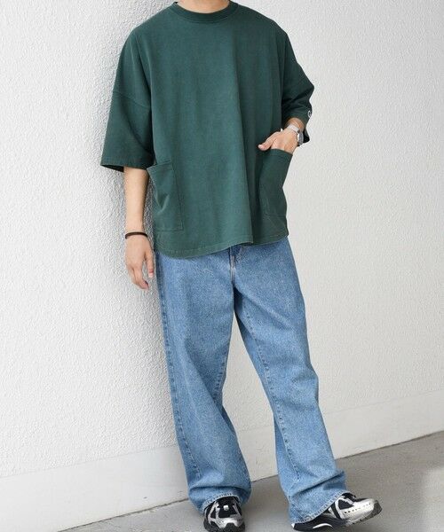 SHIPS / シップス Tシャツ | 【SHIPS any別注】Champion: ブリーチ ドルマン キャンプポケット Tシャツ◇ | 詳細16