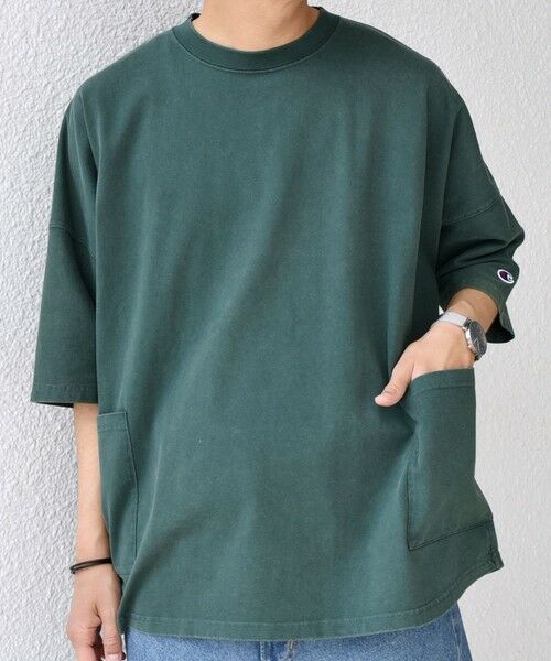 SHIPS / シップス Tシャツ | 【SHIPS any別注】Champion: ブリーチ ドルマン キャンプポケット Tシャツ◇ | 詳細17