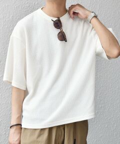 SHIPS / シップス Tシャツ | SHIPS any: ワッフル リラックス クルーネック Tシャツ◇