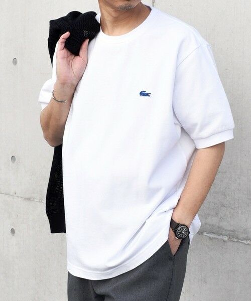 SHIPS / シップス Tシャツ | 【SHIPS any別注】LACOSTE: ワンポイント ロゴ ピケ クルーネック Tシャツ 24SS◇ | 詳細4