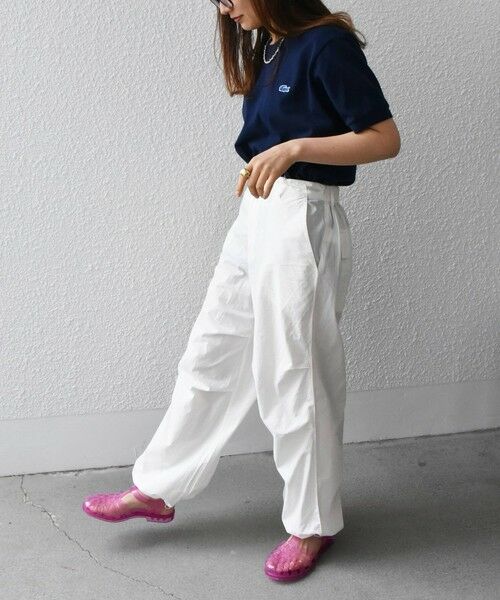 SHIPS / シップス Tシャツ | 【SHIPS any別注】LACOSTE: ワンポイント ロゴ ピケ クルーネック Tシャツ 24SS◇ | 詳細27