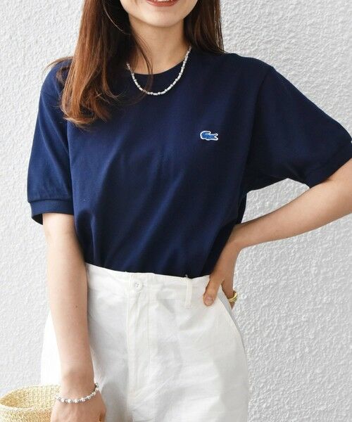 SHIPS / シップス Tシャツ | 【SHIPS any別注】LACOSTE: ワンポイント ロゴ ピケ クルーネック Tシャツ 24SS◇ | 詳細28