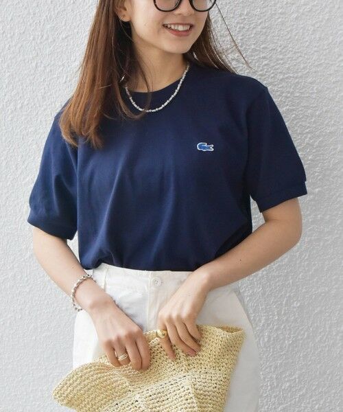 SHIPS / シップス Tシャツ | 【SHIPS any別注】LACOSTE: ワンポイント ロゴ ピケ クルーネック Tシャツ 24SS◇ | 詳細29