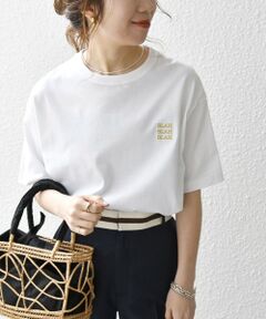 SHIPS / シップス Tシャツ | 【WEB限定】SHIPS any: BLAH BLAH BLAH.ワンポイント 刺繍 ルーズ Tシャツ(ユニセックス)◇