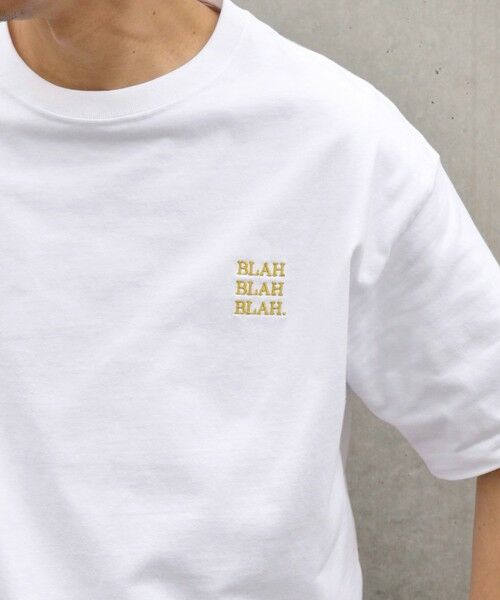SHIPS / シップス Tシャツ | 【WEB限定】SHIPS any: BLAH BLAH BLAH.ワンポイント 刺繍 ルーズ Tシャツ(ユニセックス)◇ | 詳細7