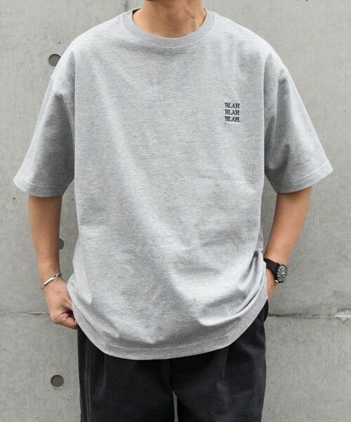SHIPS / シップス Tシャツ | 【WEB限定】SHIPS any: BLAH BLAH BLAH.ワンポイント 刺繍 ルーズ Tシャツ(ユニセックス)◇ | 詳細12