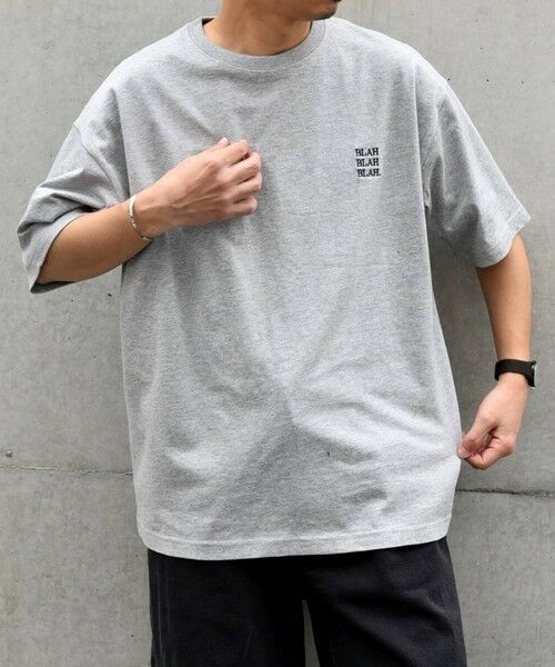 SHIPS / シップス Tシャツ | 【WEB限定】SHIPS any: BLAH BLAH BLAH.ワンポイント 刺繍 ルーズ Tシャツ(ユニセックス)◇ | 詳細13