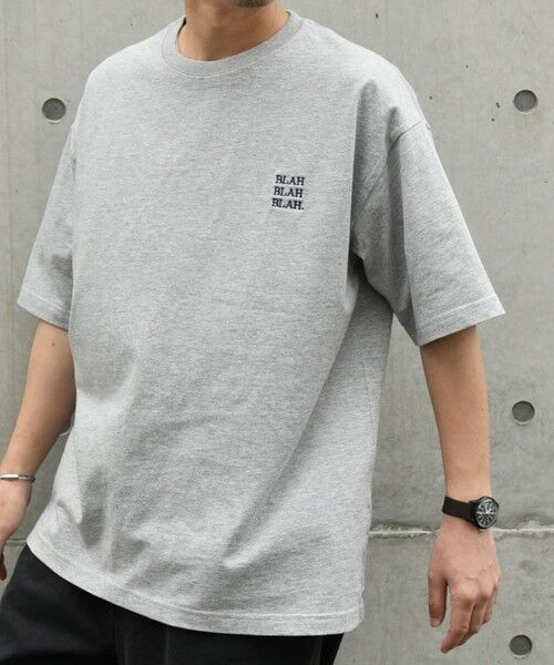 SHIPS / シップス Tシャツ | 【WEB限定】SHIPS any: BLAH BLAH BLAH.ワンポイント 刺繍 ルーズ Tシャツ(ユニセックス)◇ | 詳細14