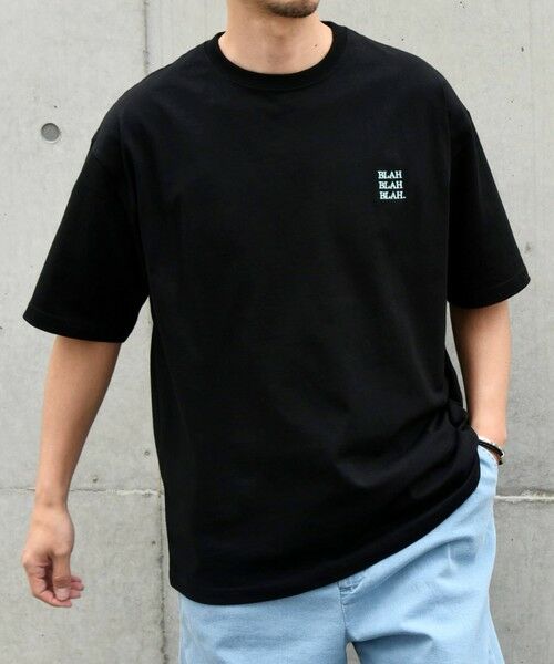 SHIPS / シップス Tシャツ | 【WEB限定】SHIPS any: BLAH BLAH BLAH.ワンポイント 刺繍 ルーズ Tシャツ(ユニセックス)◇ | 詳細20