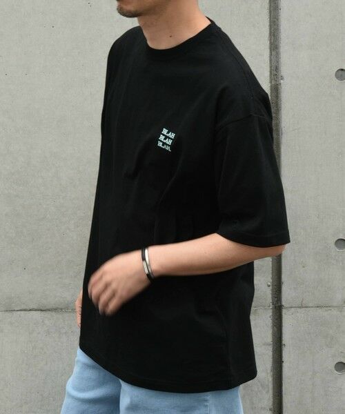 SHIPS / シップス Tシャツ | 【WEB限定】SHIPS any: BLAH BLAH BLAH.ワンポイント 刺繍 ルーズ Tシャツ(ユニセックス)◇ | 詳細22