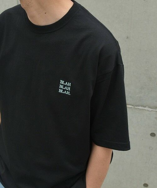 SHIPS / シップス Tシャツ | 【WEB限定】SHIPS any: BLAH BLAH BLAH.ワンポイント 刺繍 ルーズ Tシャツ(ユニセックス)◇ | 詳細23