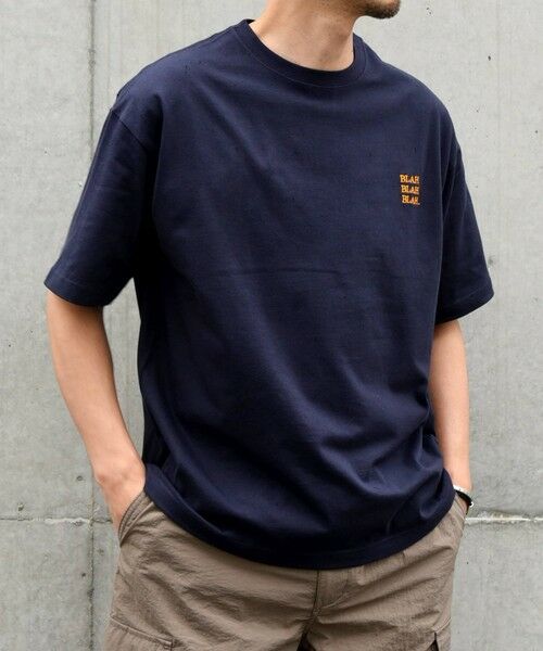 SHIPS / シップス Tシャツ | 【WEB限定】SHIPS any: BLAH BLAH BLAH.ワンポイント 刺繍 ルーズ Tシャツ(ユニセックス)◇ | 詳細28
