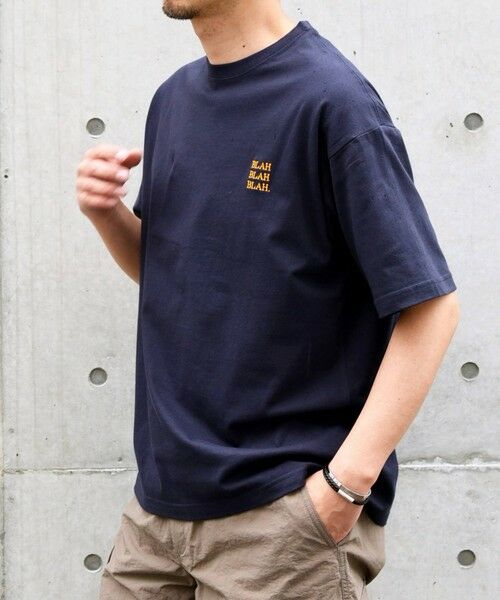 SHIPS / シップス Tシャツ | 【WEB限定】SHIPS any: BLAH BLAH BLAH.ワンポイント 刺繍 ルーズ Tシャツ(ユニセックス)◇ | 詳細29